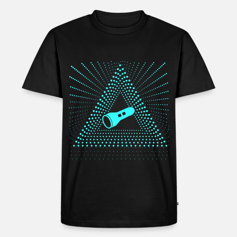 Taschenlampe Leuchtend Glänzend Hell Strahlend - Männer Premium Bio T-Shirt - Schwarz