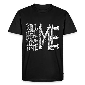 kill me heal me love me hate me bones horror theme - T-shirt Premium bio Homme - noir - Devant - Nico (187cm)