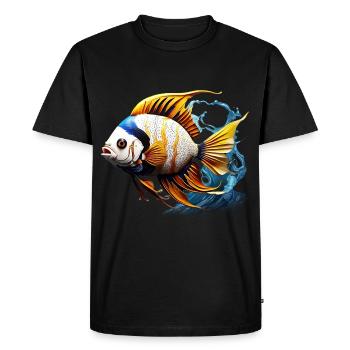 Angelfish - Men's Premium Organic T-Shirt - black - Front - Nico (187cm)