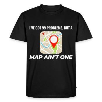 99 Problèmes La carte n’est pas un SIG drôle - T-shirt Premium bio Homme - noir - Devant - Nico (187cm)