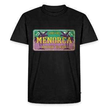 Minorque Été Soleil Plage Sea Palms Vacances - T-shirt Premium bio Homme - noir - Devant - Nico (187cm)