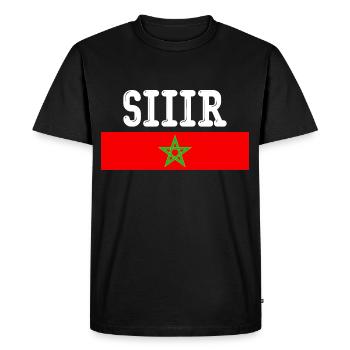 Sir Maroc - Men's Premium Organic T-Shirt - black - Front - Nico (187cm)