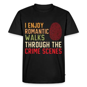 I enjoy romantic walks by the act - Men's Premium Organic T-Shirt - black - Front - Nico (187cm)