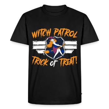 Witch Patrol: Trick or Treat! Policeman Hall - Men's Premium Organic T-Shirt - black - Front - Nico (187cm)