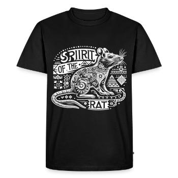 Ethno : Totem du Rat - T-shirt Premium bio Homme - noir - Devant - Nico (187cm)