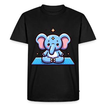 Elephant Yoga Ele-fantastic Yoga Vêtements pour bébés - T-shirt Premium bio Homme - noir - Devant - Nico (187cm)
