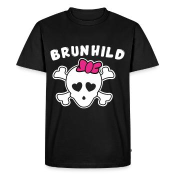 Pirate Brunhild Design for Girls and Women - Men's Premium Organic T-Shirt - black - Front - Nico (187cm)
