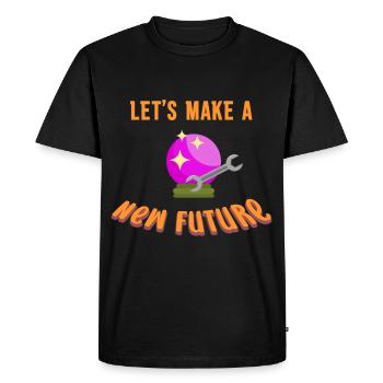 Lets Make A New Future Funny Fortune Teller Witchcraft - Men's Premium Organic T-Shirt - black - Front - Nico (187cm)