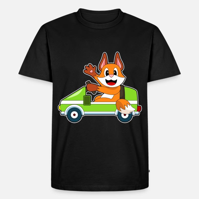 Fuchs Auto - Männer Premium Bio T-Shirt - Schwarz