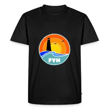 Phare de Fyn, Danemark - T-shirt Premium bio Homme - noir - Devant - Nico (187cm)