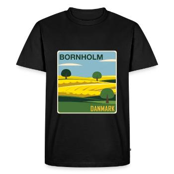 Bornholm, Danemark - T-shirt Premium bio Homme - noir - Devant - Nico (187cm)
