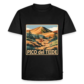 Pico del Teide Tenerife - T-shirt Premium bio Homme - noir - Devant - Nico (187cm)