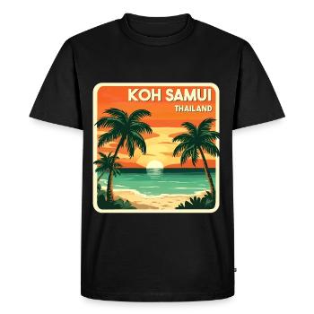 Koh Samui, Thaïlande - T-shirt Premium bio Homme - noir - Devant - Nico (187cm)