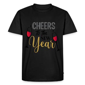 Bravo Nouvel An Nouvel An Noël - T-shirt Premium bio Homme - noir - Devant - Nico (187cm)