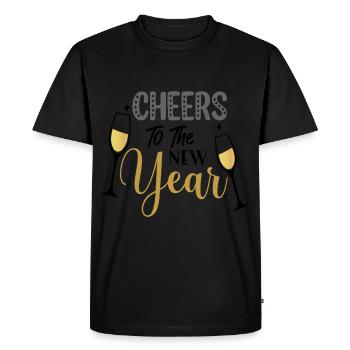 Bravo Nouvel An Nouvel An Noël - T-shirt Premium bio Homme - noir - Devant - Nico (187cm)
