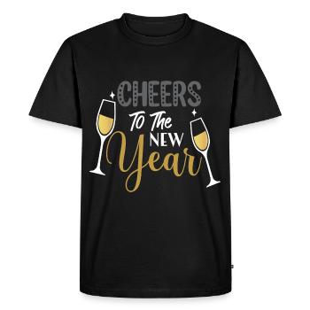 Bravo Nouvel An Nouvel An Noël - T-shirt Premium bio Homme - noir - Devant - Nico (187cm)