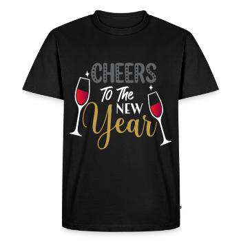 Bravo Nouvel An Nouvel An Noël - T-shirt Premium bio Homme - noir - Devant - Nico (187cm)