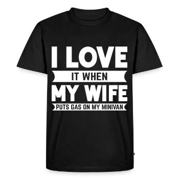 Papas Minivan Papa Mode de vie Papa Papa Conduit Minivan - T-shirt Premium bio Homme - noir - Devant - Nico (187cm)