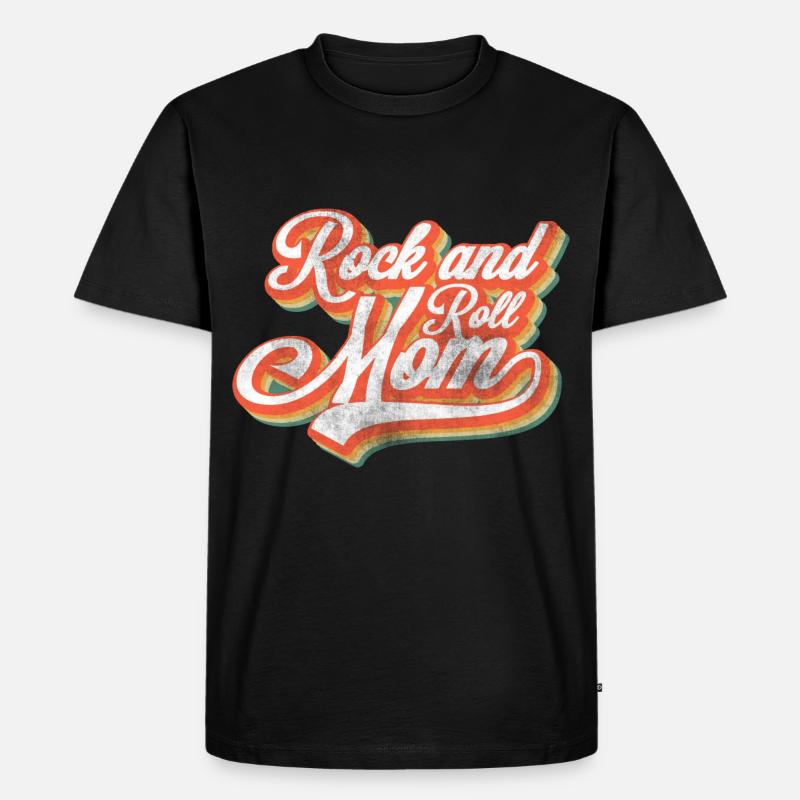 Rock and Roll Mutter - Männer Premium Bio T-Shirt - Schwarz