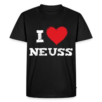 J’aime ma ville Neuss - T-shirt Premium bio Homme - noir - Devant - Nico (187cm)