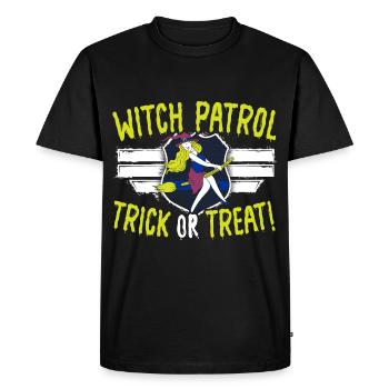 Witch Patrol: Trick or Treat! Policeman Hall - Men's Premium Organic T-Shirt - black - Front - Nico (187cm)