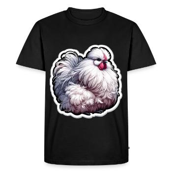 Silkie Chicken Fluffy Chicken Silkies - Men's Premium Organic T-Shirt - black - Front - Nico (187cm)