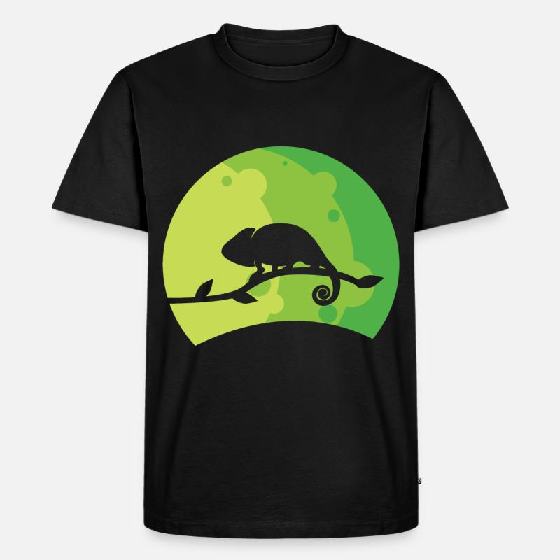 Chamäleon - Männer Premium Bio T-Shirt - Schwarz