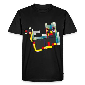 CAT FOUR - Men's Premium Organic T-Shirt - black - Front - Nico (187cm)