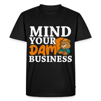 Prenez soin de votre entreprise de barrage Wildlife Animal - T-shirt Premium bio Homme - noir - Devant - Nico (187cm)