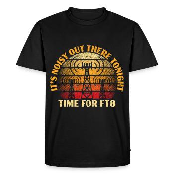 Tonight it's noisy out there time for FT8 - Men's Premium Organic T-Shirt - black - Front - Nico (187cm)