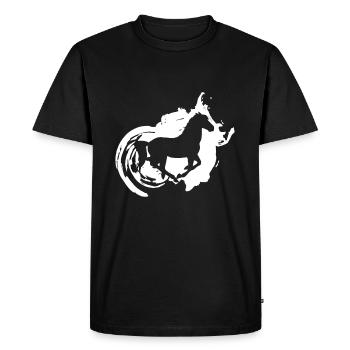 Horse Animal Riding Horses - Men's Premium Organic T-Shirt - black - Front - Nico (187cm)
