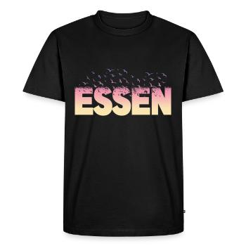 Nourriture Allemagne Ville Police Oiseaux Skyline - T-shirt Premium bio Homme - noir - Devant - Nico (187cm)
