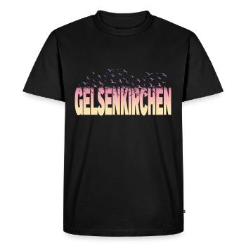 Gelsenkirchen Allemagne Ville Police Oiseaux - T-shirt Premium bio Homme - noir - Devant - Nico (187cm)