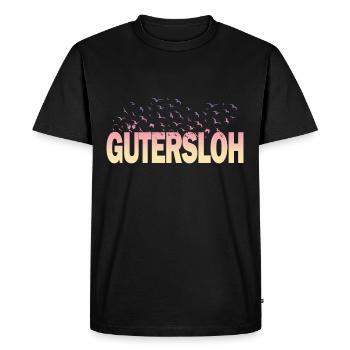 Gütersloh Allemagne Ville Police Oiseaux Skyline - T-shirt Premium bio Homme - noir - Devant - Nico (187cm)