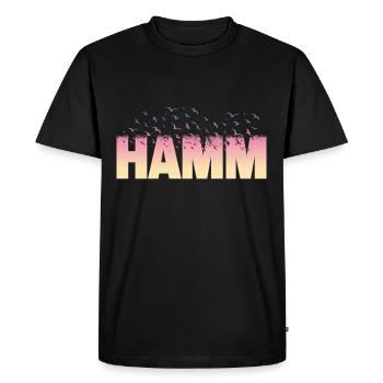 Hamm Allemagne Ville Police Oiseaux Skyline - T-shirt Premium bio Homme - noir - Devant - Nico (187cm)