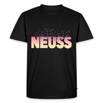 Neuss Allemagne Ville Police Oiseaux Skyline - T-shirt Premium bio Homme - noir - Devant - Nico (187cm)