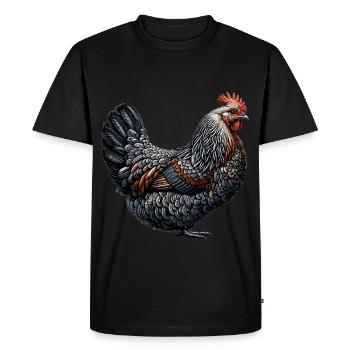 Drôle De Poulet Poulet Drôle Image - T-shirt Premium bio Homme - noir - Devant - Nico (187cm)