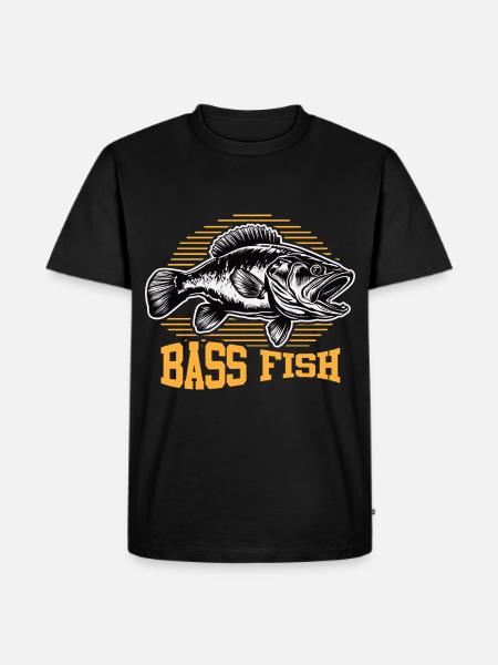 Barsch-Fisch - Männer Premium Bio T-Shirt - Schwarz