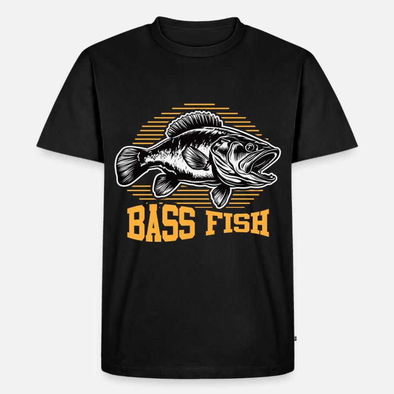 Barsch-Fisch - Männer Premium Bio T-Shirt - Schwarz