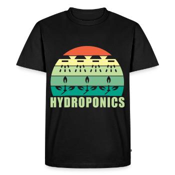 Culture hydroponique - T-shirt Premium bio Homme - noir - Devant - Nico (187cm)