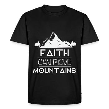 Christian Faith Jesus God Motivation Mountains - Men's Premium Organic T-Shirt - black - Front - Nico (187cm)