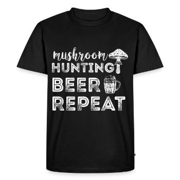 Mushroom pickers and mushroom friends - Men's Premium Organic T-Shirt - black - Front - Nico (187cm)