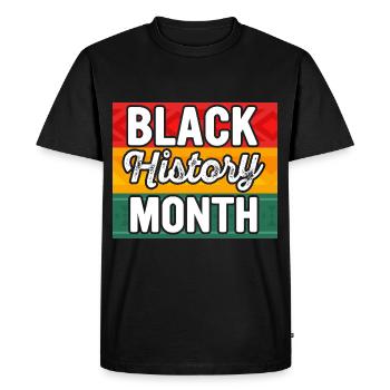 Black History Month Black History - Men's Premium Organic T-Shirt - black - Front - Nico (187cm)
