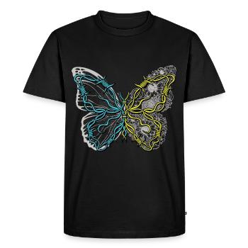 papillon insecte insectes - T-shirt Premium bio Homme - noir - Devant - Nico (187cm)