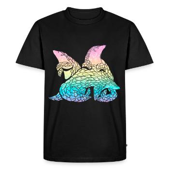 Pangolins colorés propriétaires pangolins - T-shirt Premium bio Homme - noir - Devant - Nico (187cm)