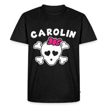 Pirate Carolin Design for Girls and Women - Men's Premium Organic T-Shirt - black - Front - Nico (187cm)