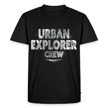 Explorateur urbain - T-shirt Premium bio Homme - noir - Devant - Nico (187cm)