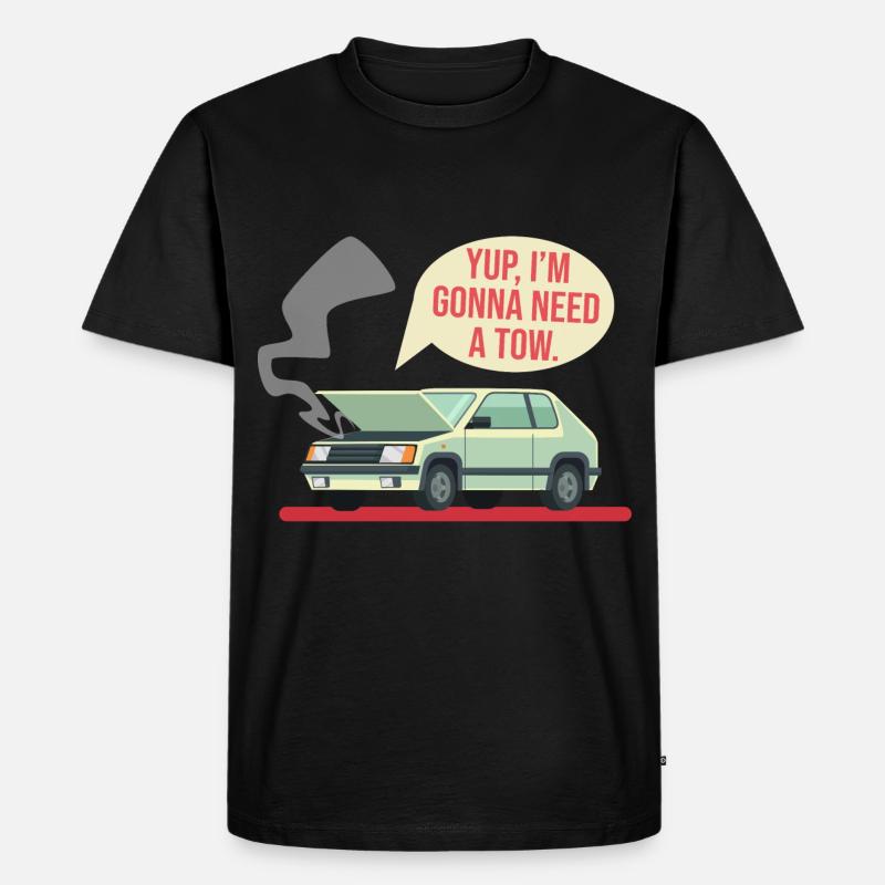 Abschleppdienst Autopanne abschleppen - Männer Premium Bio T-Shirt - Schwarz