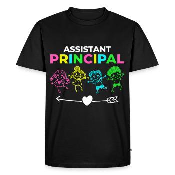Chef d’établissement Directeur Directeur Directeur de la direction de l’école - T-shirt Premium bio Homme - noir - Devant - Nico (187cm)