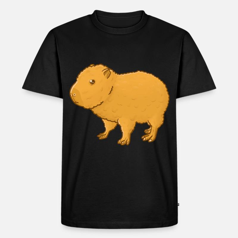 Fluffy Capybara - Männer Premium Bio T-Shirt - Schwarz